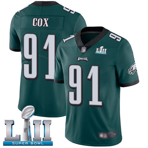 Men Philadelphia Eagles 91 Fletcher Cox Midnight Green Team Color Vapor Untouchable NFL Jersey Limited Player